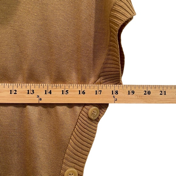 Calvin Klein Women's Cowl Sweater Dress Short Sleeve Button Sides, Size Medium - Picture 8 of 9